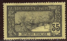 Guadeloupe - Oblitéré - Charnière  Y&T 1905 N° 64  La Grande Soufrière 35c Noir Sur Jaune - Usados