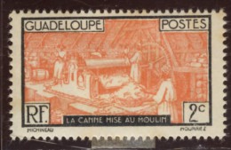 Guadeloupe - Neuf - Charnière  Y&T 1928 N° 100 Travail De La Canne à Sucre  2c Noir Et Vermillon - Gebruikt