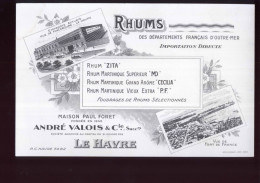 B096 -  BUVARD -  RHUM Des Départements Français D'Outre-Mer - André VALOIS & Cie LE HAVRE - Liqueur & Bière