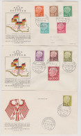 DE Saarland 1957 6 Ersttagsbriefe Mi # 380-399 - Lettres & Documents