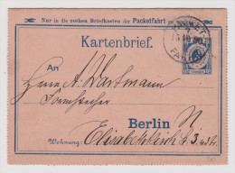 DR Privatpost Kartenbrief Berlin 1890-10-15 - Correos Privados & Locales