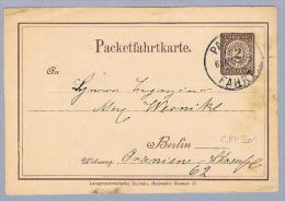 DR Privatpost Berlin Ganzsache 1883-03-06 - Posta Privata & Locale