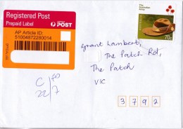 Australia 2015 The Australian Army 70c Self-adhesive On Domestic Registered Envelope - Covers & Documents