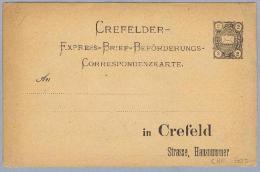 DR Privatpost Crefeld 2Pf. Ganzsache Ungebraucht - Private & Local Mails