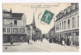 Cpa De SOTTEVILLE-   (seine-inf)   Place De La Liberté Et Rue De Paris - Sotteville Les Rouen