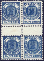 DR Privatpost Stettin 1895 Mi#3 Kehrdruckpaar Ohne Gummi - Correos Privados & Locales