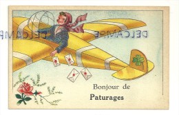 Belgique. Hainaut. Bonjour De Pâturages. Avion; Enveloppes, Rose, Trèfle. P.J - Bruxelles 205 - Colfontaine