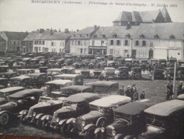 CPA Ardennes Rocquigny Pélerinage De Saint Christophe 27 Juillet 19224 Autos Autobus - Other & Unclassified