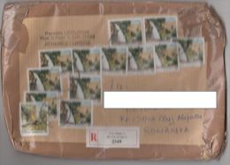 2579FM- WATERFALLM BRIDGE, STAMPS ON REGISTERED COVER, 1997, GREECE - Lettres & Documents