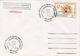 Delcampe - 25625- HANDBALL, WORLD CHAMPIONSHIP, STAMP AND SPECIAL POSTMARK ON COVER, 1999, ROMANIA - Handball
