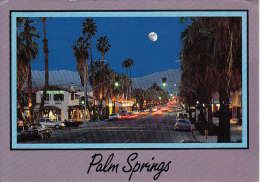 25665- PALM SPRINGS- PALM CANYON DRIVE BY NIGHT, CAR - Palm Springs