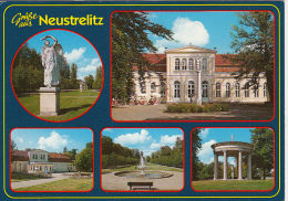 25679- NEUSTRELITZ- THE CASTLE, GARDEN, ANGEL STATUE, FOUNTAIN, KIOSK - Neustrelitz