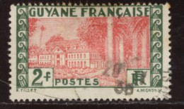 Guyane - Oblitéré - Charnière  Y&T 1945 N° 214  Toucans  15f Brun-noir - Gebraucht