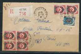 ALGERIE 1949 N° Usages Courants Obl. S/Lettre Recommandée - Covers & Documents