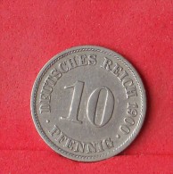 GERMANY EMPIRE  10  PFENNIG  1900 A   KM# 12  -    (Nº12427) - 10 Pfennig