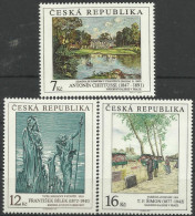 CZ 1997-161-3 PAINTING, CZECH REPUBLIK, 1 X 3v, MNH - Neufs