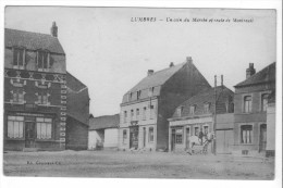Lumbres (62) - Un Coin Du Marché Et Route De Montreuil. Bon état, Correspondance Au Dos. - Lumbres