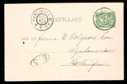 HANDGESCHREVEN BRIEFKAART Uit 1908 Van MAKKUM Naar HARLINGEN (9837) - Lettres & Documents