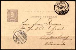 FUNCHAL / MADEIRA 1907. Entire Postal Card Of 20 Reis King Carlos, From Funchal To Hamburg - Funchal