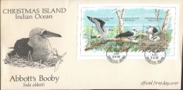 CHRISTMAS ISLAND 1989 Abbott´s Booby Birds FDC WWF Before Issuing Date - FDC
