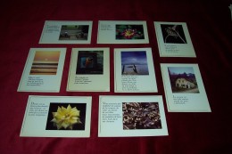 LOT DE 9 CARTES DE  POSTALES  AVEC CITATIONS - Europe