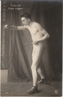 French Boxer Tholey (Tholley?) Light Heavy Weight Boxing C1920s Vintage Real Photo Postcard - Boksen