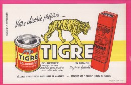 B196 - BUVARD - Votre Chicorée Préférée  TIGRE - Café & Thé