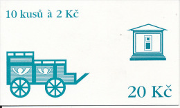 Czech Rep. / Stamps Booklet (1994) 0013 ZS 4 City Usti Nad Labem (church) Mail Coach; Letter-box; Sending Money (J3716) - Unused Stamps