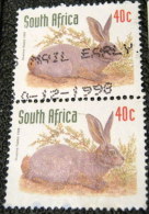 South Africa 1997 Rabbit Bunolagus Monticularis 40c X2 - Used - Gebruikt