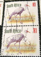 South Africa 1997 Bugeranus Carunculatus Crane Bird 1r X2 - Used - Gebruikt