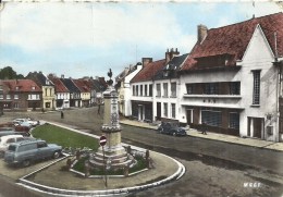 NORD PAS DE CALAIS -62 - PAS DE CALAIS - AUXI LE CHATEAU - Place Et Monument - CPSM GF Couleur - Auxi Le Chateau