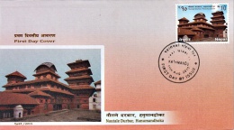 NINE STORIED PALACE COMPLEX HANUMANDHOKA FDC NEPAL 2015 MINT/MNH - Hinduismo