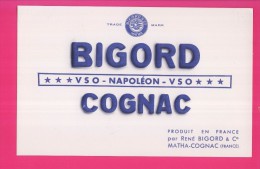 B111 - BUVARD -  BIGORD - COGNAC - Produit En France Par René BIGORD & C° - MATHA-COGNAC - Liqueur & Bière