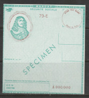 FRANCE MANDAT SPECIMEN SECURITE SOCIALE - Ficticios