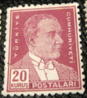 Turkey 1954 Kemal Ataturk 20k - Used - Usati