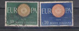 Italy 1960 Mi Nr  1027/8 Europa    (a1p6) - 1946-60: Oblitérés