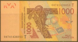 West African States-TOGO 1000 Fr Note, P815Ta, UNC - Togo