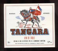 Etiquette De Vin De Table  -  Tangara -   Lemanach´h à Carhaix (29) -  Thème Chevalier - Chevaux