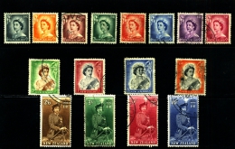 NEW ZEALAND - 1953  QUEEN ELISABETH DEFINITIVE  SET  FINE USED - Used Stamps