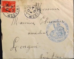 LETTRE ANC. Franchise Militataire - Affr.n° 5 - 10c Type Semeuse - Datée Lorient Le 06.09.1909 - Bon état - - Timbres De Franchise Militaire