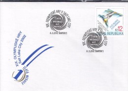 Czech Republic 2002 - Gold Medail I.Valenta - Special Cancellation In Special Cover, Stamp With Additional Printing - Winter 2002: Salt Lake City