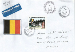 Le Gouvernement Belge à Sainte Adresse 1914-1918, Sur Lettre Du Havre Adressée En Andorre,avec Timbre à Date Arrivée - Covers & Documents