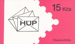 Czech Rep. / Stamps Booklet (1993) 0014 ZS 5 City Cesky Krumlov (HUP = Headquarters Postal Services) 15 Kcs!!! (J3694) - Otros & Sin Clasificación