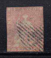 Switzerland Used Scott #33 15r Helvetia, Pale Dull Rose, Green Thread - No Margin - Gebraucht