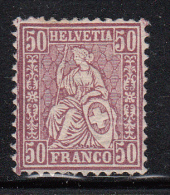 Switzerland MH Scott #59 50c Helvetia, Violet - Unused Stamps