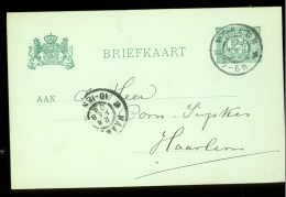 HANDGESCHREVEN BRIEFKAART Uit 1904 Van WORKUM Naar HAARLEM  (9838i) - Lettres & Documents