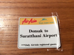 Ticket De Transport ** (car) "Air Asia - RAJA FERRY PORT - Donsak To Suratthani Airport" Thaïlande (transfert) - World