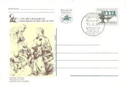 Postal Stationery - Bicentenário Da Escola Superior De Belas-Artes Do Porto 1780-1980 - Lisboa 1981 - Entiers Postaux