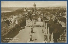 Lutherstadt Wittenberg Marktplatz V. Der Stadtkirche Foto, Gelaufen 1930 (AK297) - Wittenberg