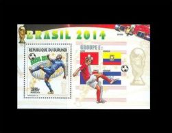 BURUNDI World Cup Coupe Monde Soccer Football FUSSBALL BRASIL BRAZIL 2014 GROUP E FRANCE SWITZERLAND SUISSE HONDURAS MNH - 2014 – Brasil